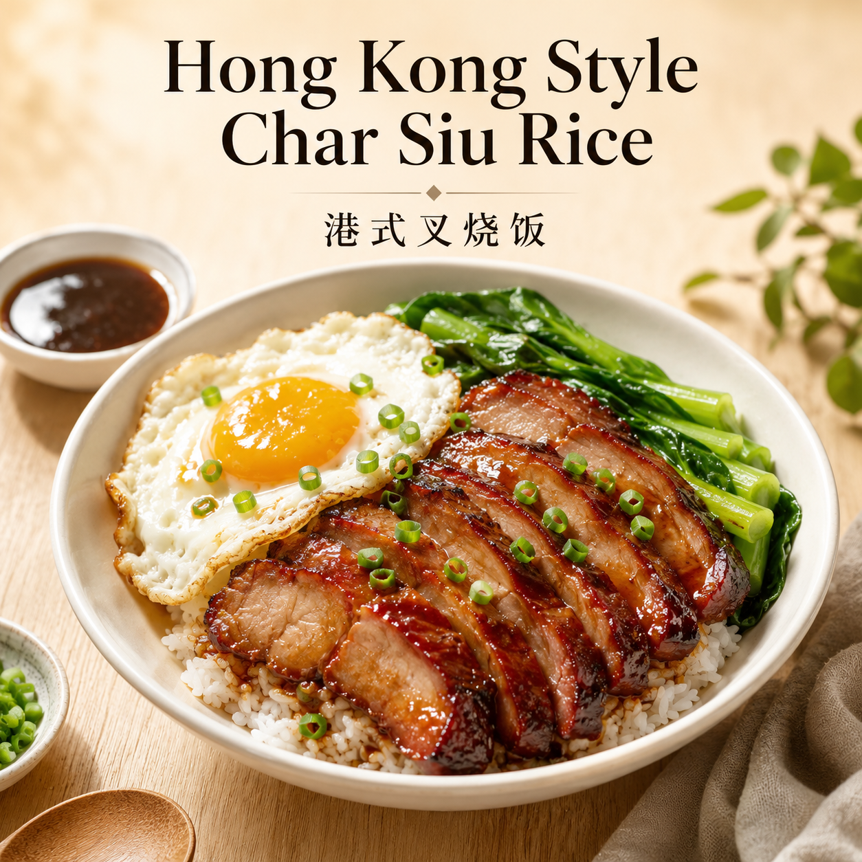 Hong Kong Style Char Siu Rice | 港式叉烧饭