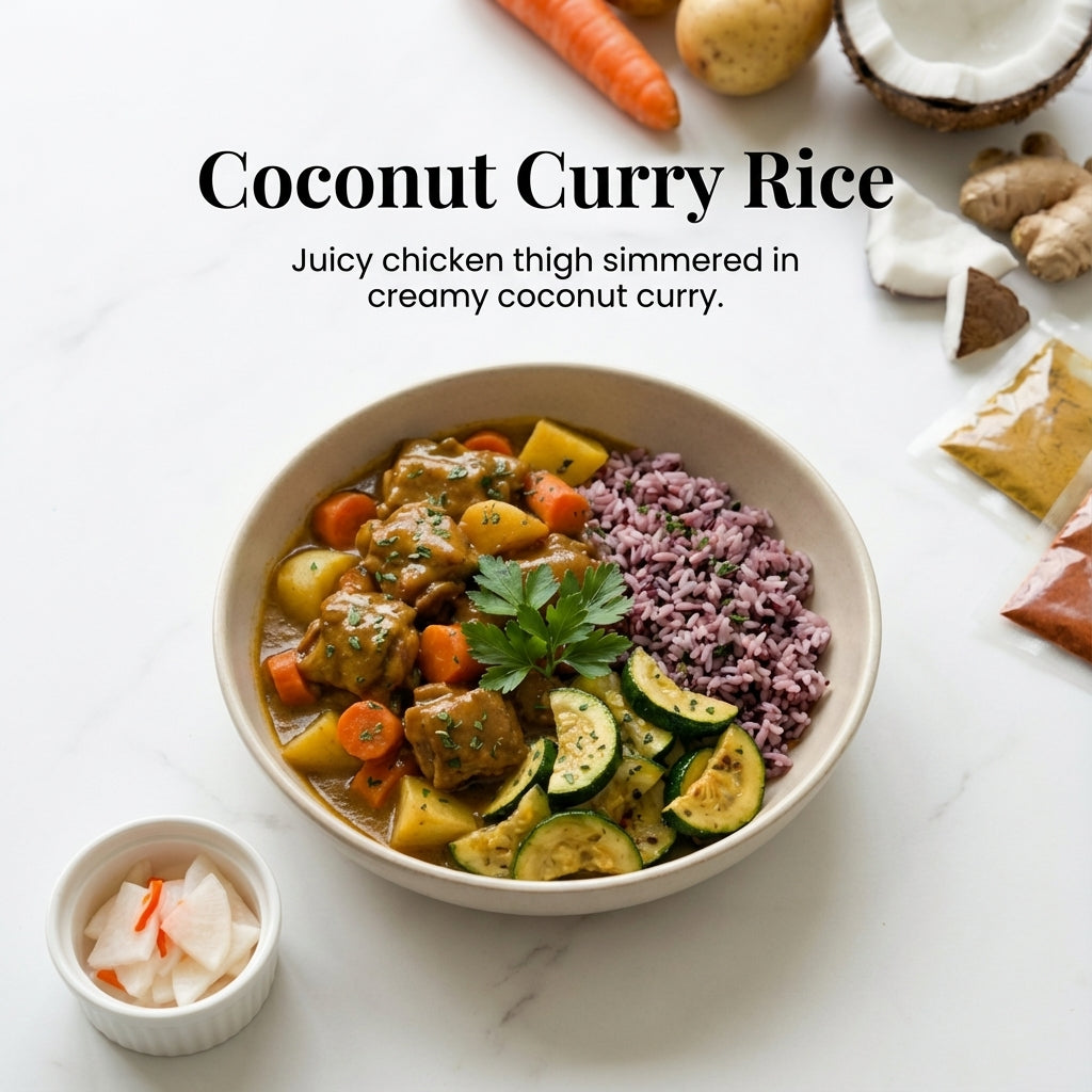 Coconut Curry Chicken Rice | 椰香咖喱鸡饭