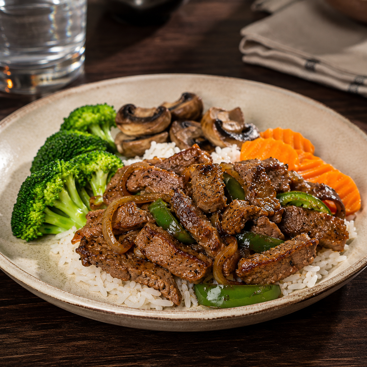 「Weekly Special」Black Pepper Beef Strip Rice Bowl | 黑椒牛柳米饭