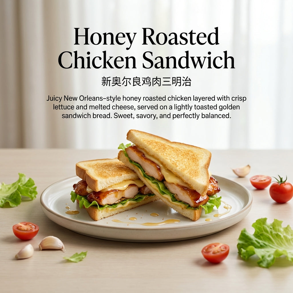 Honey Roasted Chicken Sandwich| 新奥尔良鸡肉三明治
