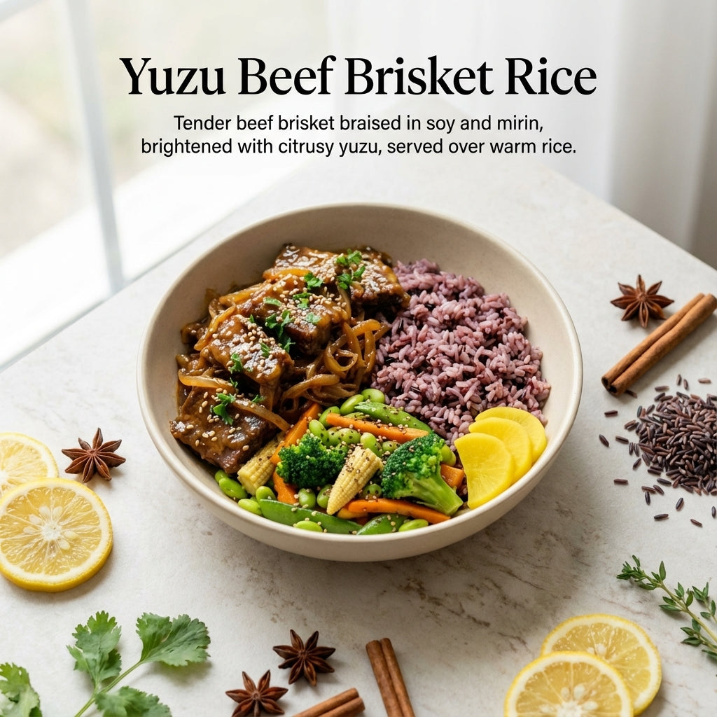 Yuzu Beef Brisket Rice | 日式柚子牛肉饭