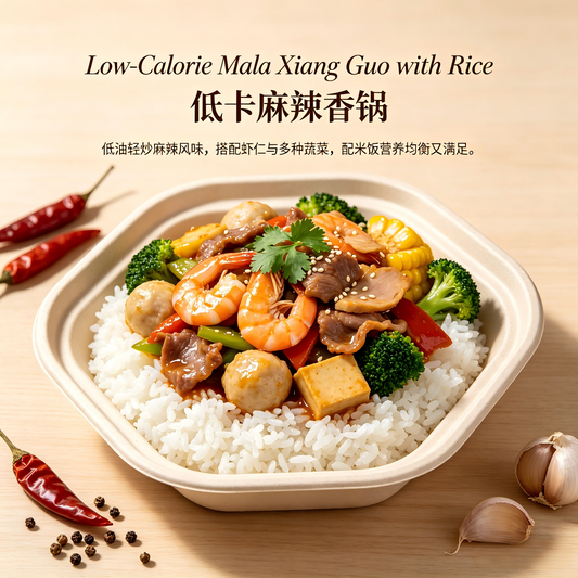 Low-calorie Mala Mix Pot Rice | 低卡麻辣香锅