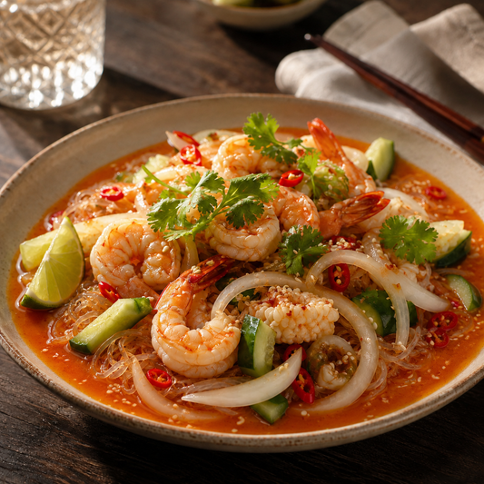Spicy Marinated Shrimp Ceviche Salad低卡捞汁鲜虾