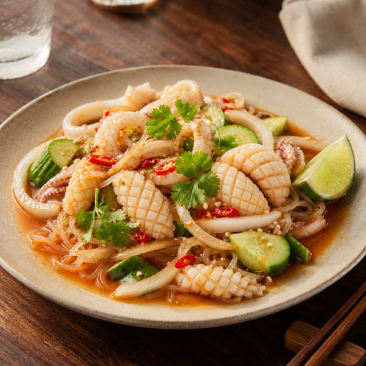 Spicy Marinated Squid Salad 低卡捞汁鱿鱼卷