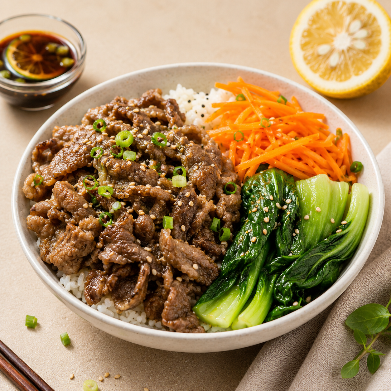Yuzu Beef Brisket Rice Bowl | 日式柚香牛肉饭