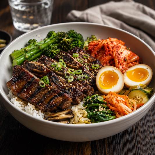 Korean BBQ Short Rib Rice Bowl｜韩式烤牛小排饭