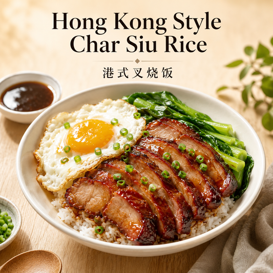 Hong Kong Style Char Siu Rice | 港式叉烧饭