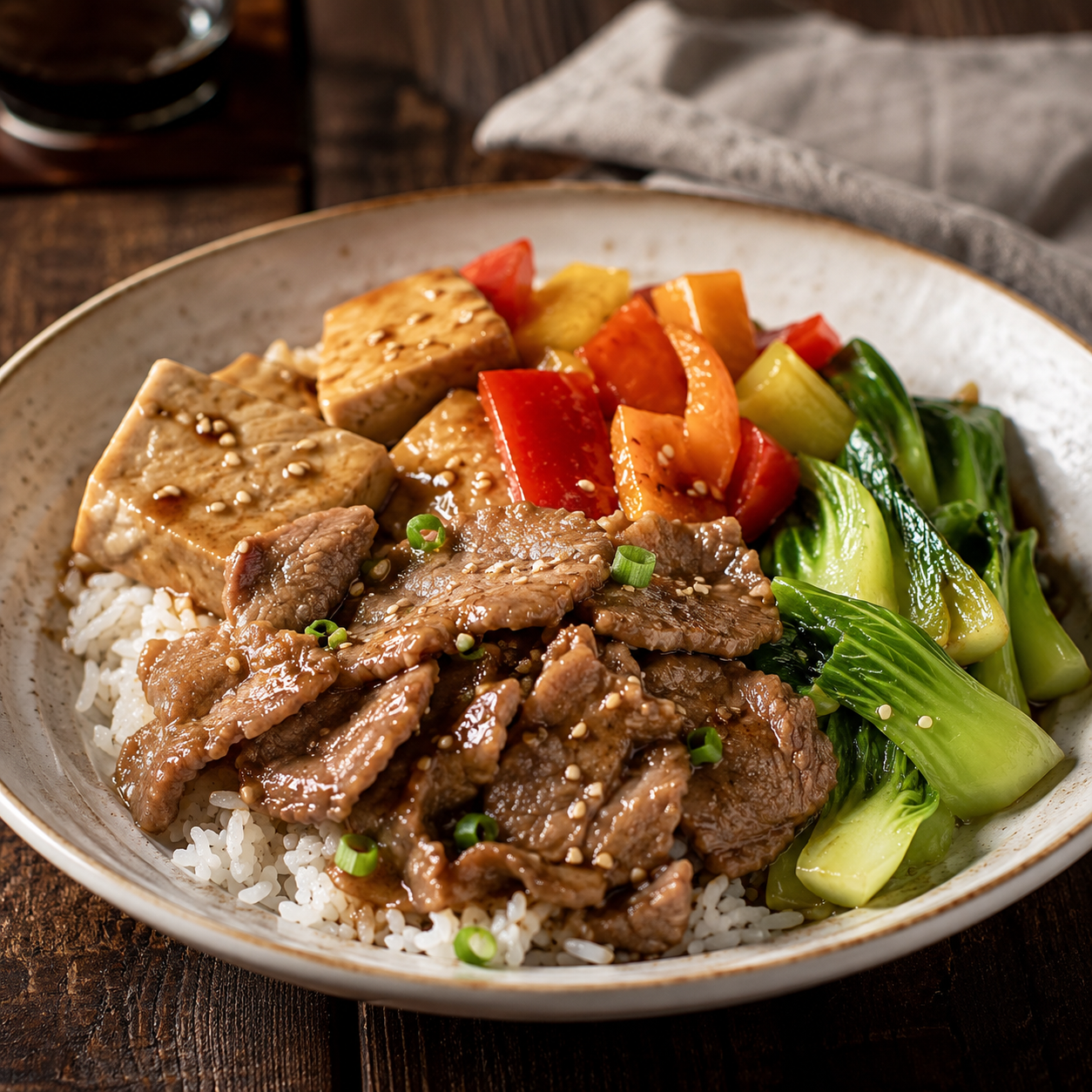 Ginger Pork with Tofu Rice | 姜汁猪肉豆腐饭